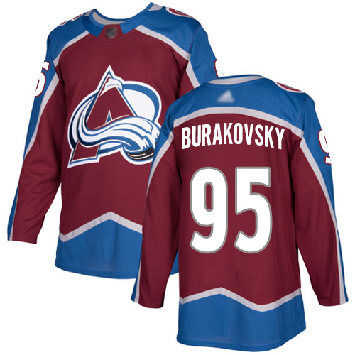 Adidas Colorado Avalanche Men #95 Andre Burakovsky Burgundy Home Authentic Stitched NHL Jersey